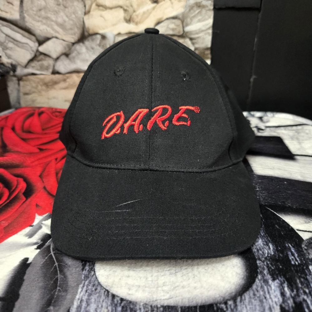 Black D.A.R.E. Men's Cap With Velcro Strap